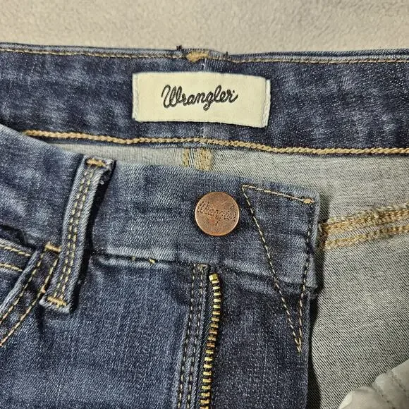 Wrangler Bespoke Bootcut Jeans 27x32.5 High Rise Lacey Jean Comfort Denim Dark - Picture 4 of 14